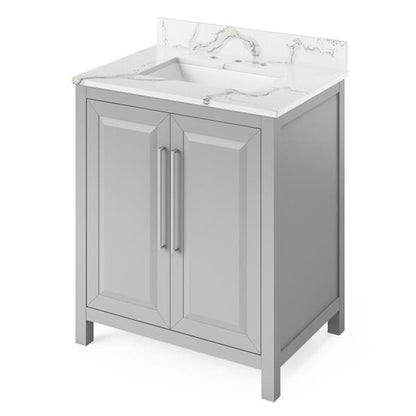 Jeffrey Alexander - 30 Inch Cade Vanity with Vanity Top and undermount rectangle bowl