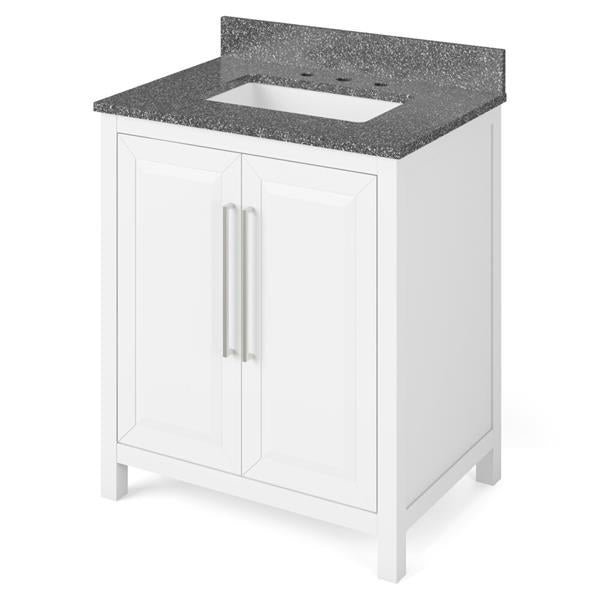 Jeffrey Alexander - 30 Inch Cade Vanity with Vanity Top and undermount rectangle bowl