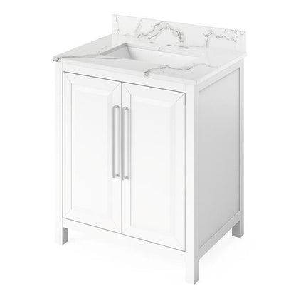 Jeffrey Alexander - 30 Inch Cade Vanity with Vanity Top and undermount rectangle bowl
