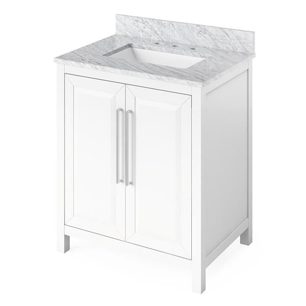 Jeffrey Alexander - 30 Inch Cade Vanity with Vanity Top and undermount rectangle bowl