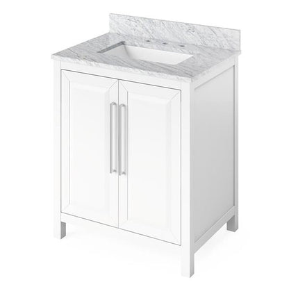 Jeffrey Alexander - 30 Inch Cade Vanity with Vanity Top and undermount rectangle bowl