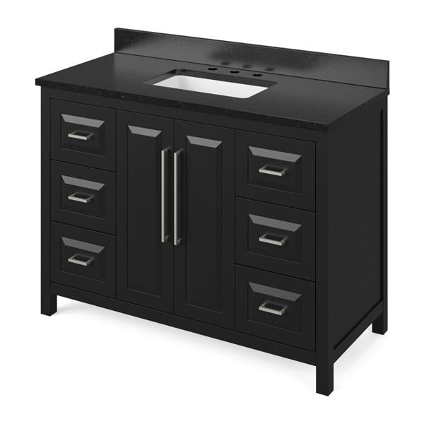 Jeffrey Alexander - 48 Inch Cade Vanity with Vanity Top and undermount rectangle bowl