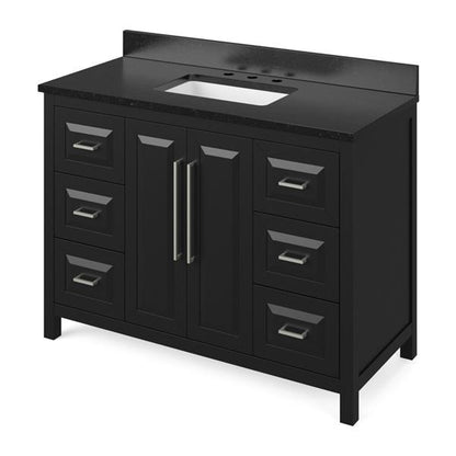 Jeffrey Alexander - 48 Inch Cade Vanity with Vanity Top and undermount rectangle bowl