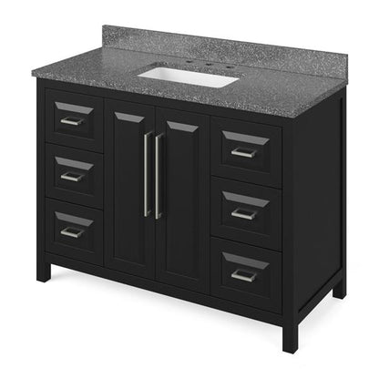 Jeffrey Alexander - 48 Inch Cade Vanity with Vanity Top and undermount rectangle bowl