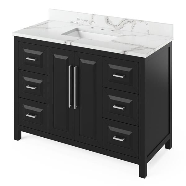 Jeffrey Alexander - 48 Inch Cade Vanity with Vanity Top and undermount rectangle bowl