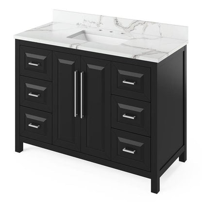 Jeffrey Alexander - 48 Inch Cade Vanity with Vanity Top and undermount rectangle bowl