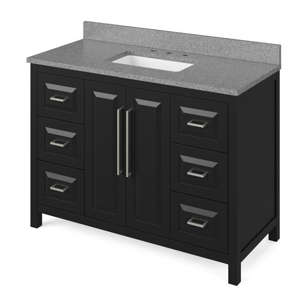 Jeffrey Alexander - 48 Inch Cade Vanity with Vanity Top and undermount rectangle bowl