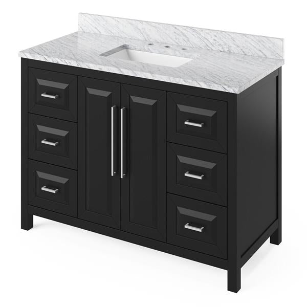 Jeffrey Alexander - 48 Inch Cade Vanity with Vanity Top and undermount rectangle bowl