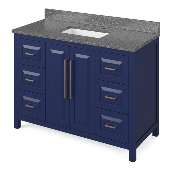 Jeffrey Alexander - 48 Inch Cade Vanity with Vanity Top and undermount rectangle bowl