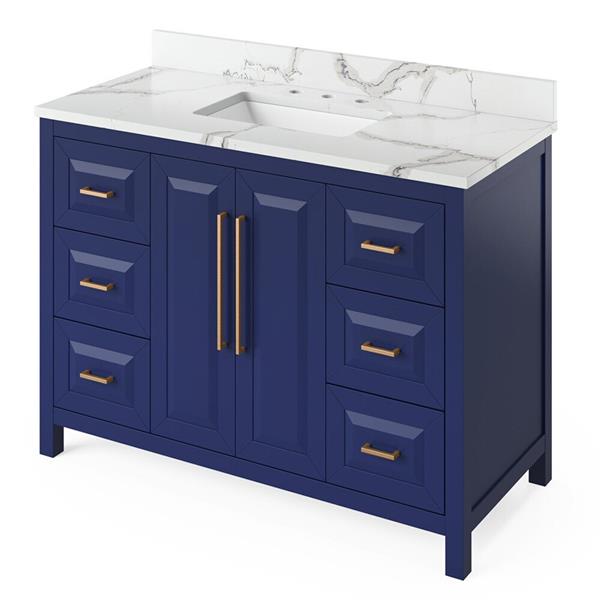 Jeffrey Alexander - 48 Inch Cade Vanity with Vanity Top and undermount rectangle bowl