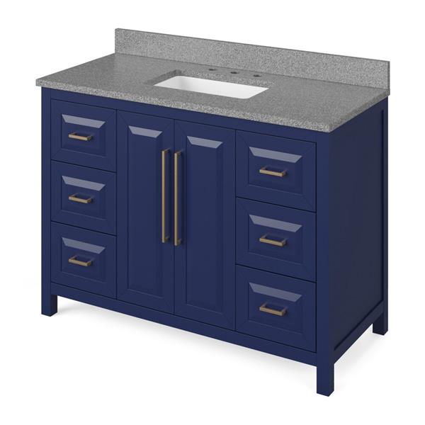 Jeffrey Alexander - 48 Inch Cade Vanity with Vanity Top and undermount rectangle bowl