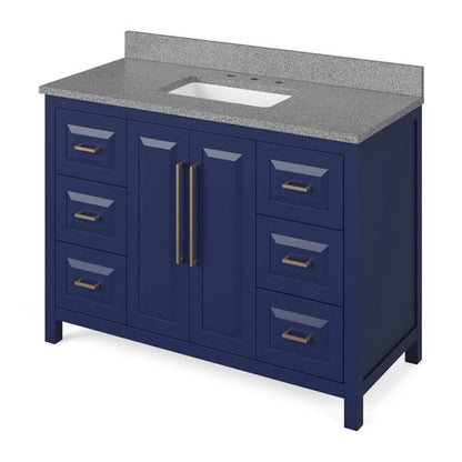 Jeffrey Alexander - 48 Inch Cade Vanity with Vanity Top and undermount rectangle bowl