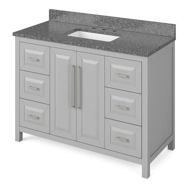 Jeffrey Alexander - 48 Inch Cade Vanity with Vanity Top and undermount rectangle bowl