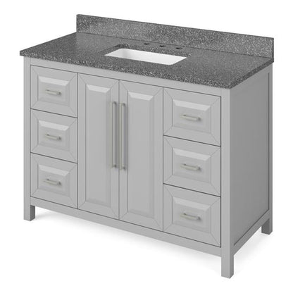 Jeffrey Alexander - 48 Inch Cade Vanity with Vanity Top and undermount rectangle bowl