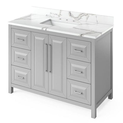 Jeffrey Alexander - 48 Inch Cade Vanity with Vanity Top and undermount rectangle bowl
