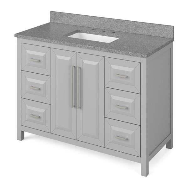 Jeffrey Alexander - 48 Inch Cade Vanity with Vanity Top and undermount rectangle bowl