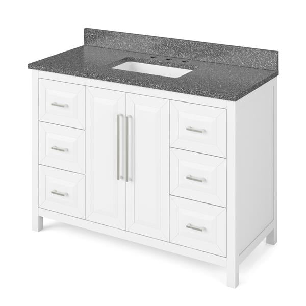 Jeffrey Alexander - 48 Inch Cade Vanity with Vanity Top and undermount rectangle bowl