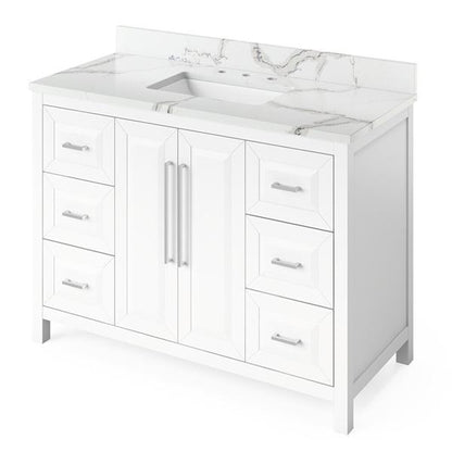 Jeffrey Alexander - 48 Inch Cade Vanity with Vanity Top and undermount rectangle bowl