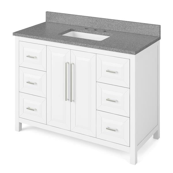Jeffrey Alexander - 48 Inch Cade Vanity with Vanity Top and undermount rectangle bowl