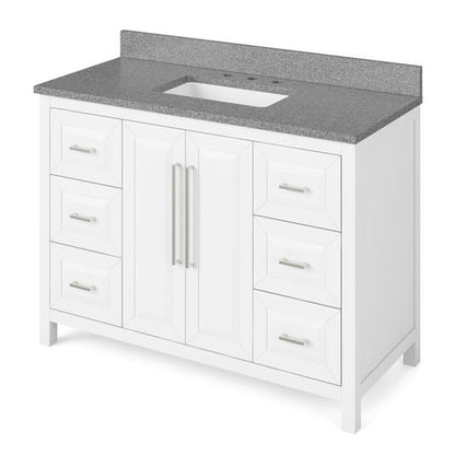 Jeffrey Alexander - 48 Inch Cade Vanity with Vanity Top and undermount rectangle bowl