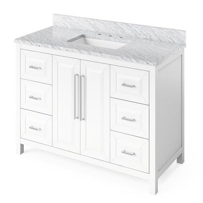 Jeffrey Alexander - 48 Inch Cade Vanity with Vanity Top and undermount rectangle bowl