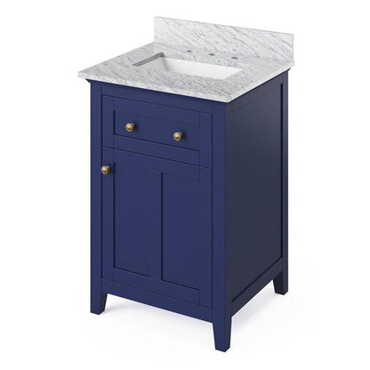 Jeffrey Alexander - 24 Inch Chatham Vanity with Vanity Top and undermount rectangle bowl