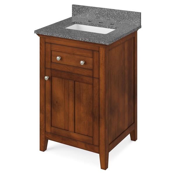 Jeffrey Alexander - 24 Inch Chatham Vanity with Vanity Top and undermount rectangle bowl