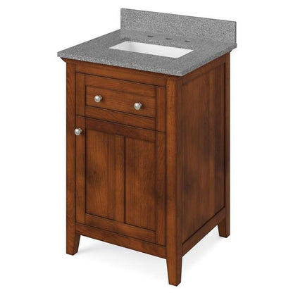 Jeffrey Alexander - 24 Inch Chatham Vanity with Vanity Top and undermount rectangle bowl