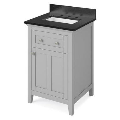 Jeffrey Alexander - 24 Inch Chatham Vanity with Vanity Top and undermount rectangle bowl