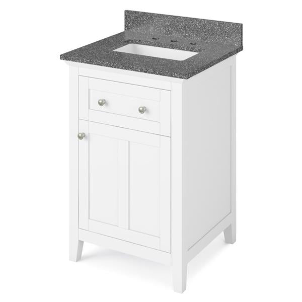 Jeffrey Alexander - 24 Inch Chatham Vanity with Vanity Top and undermount rectangle bowl