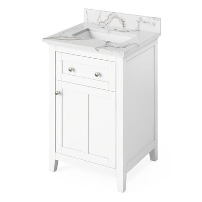 Jeffrey Alexander - 24 Inch Chatham Vanity with Vanity Top and undermount rectangle bowl