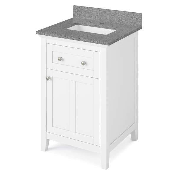 Jeffrey Alexander - 24 Inch Chatham Vanity with Vanity Top and undermount rectangle bowl