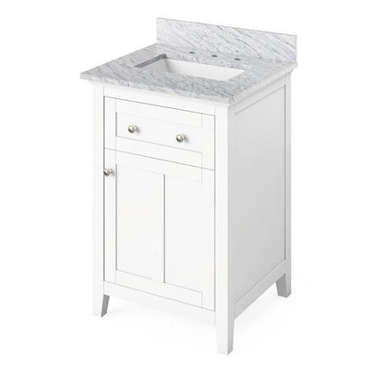 Jeffrey Alexander - 24 Inch Chatham Vanity with Vanity Top and undermount rectangle bowl