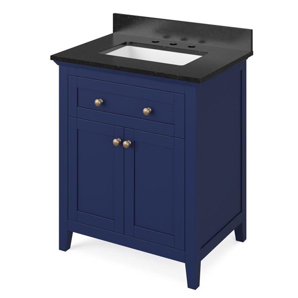 Jeffrey Alexander - 30 Inch Chatham Vanity with Vanity Top and undermount rectangle bowl
