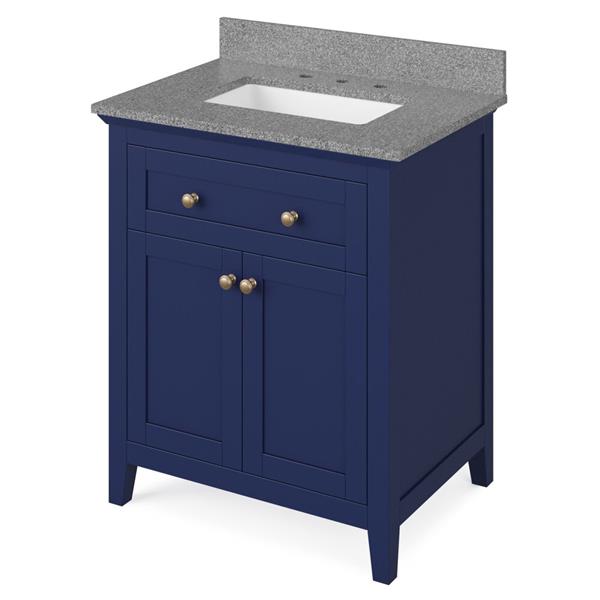 Jeffrey Alexander - 30 Inch Chatham Vanity with Vanity Top and undermount rectangle bowl