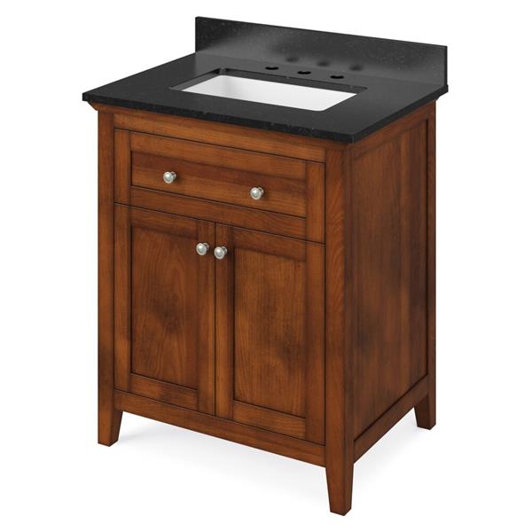 Jeffrey Alexander - 30 Inch Chatham Vanity with Vanity Top and undermount rectangle bowl