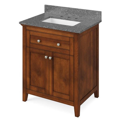 Jeffrey Alexander - 30 Inch Chatham Vanity with Vanity Top and undermount rectangle bowl