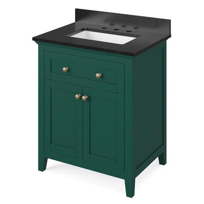 Jeffrey Alexander - 30 Inch Chatham Vanity with Vanity Top and undermount rectangle bowl