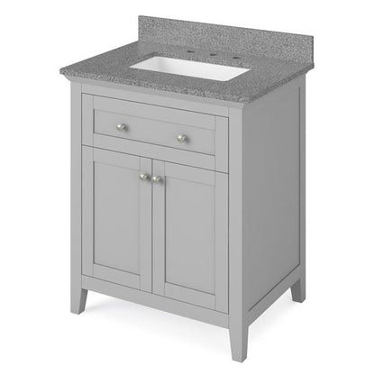 Jeffrey Alexander - 30 Inch Chatham Vanity with Vanity Top and undermount rectangle bowl