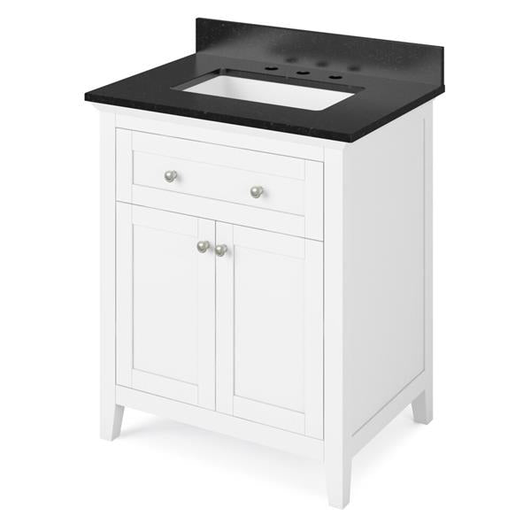 Jeffrey Alexander - 30 Inch Chatham Vanity with Vanity Top and undermount rectangle bowl