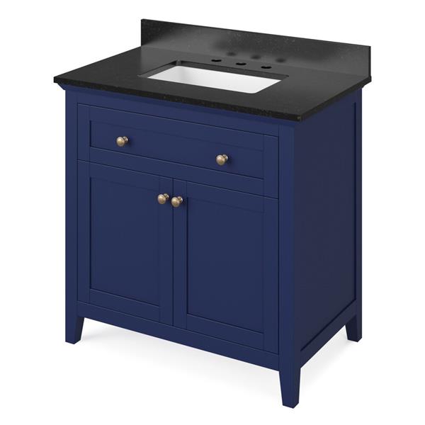 Jeffrey Alexander - 36 Inch Chatham Vanity with Vanity Top and undermount rectangle bowl