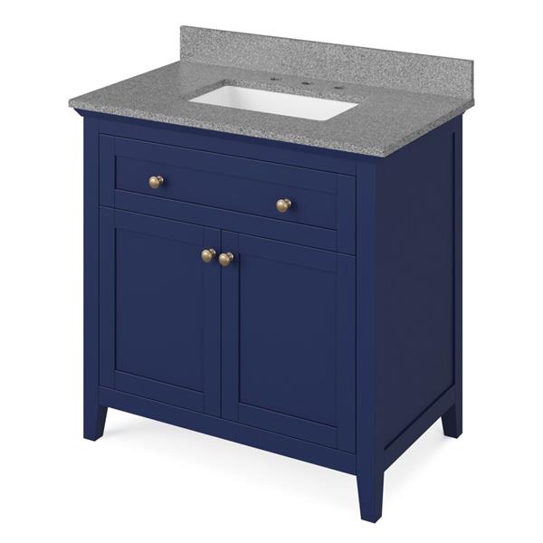 Jeffrey Alexander - 36 Inch Chatham Vanity with Vanity Top and undermount rectangle bowl