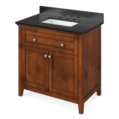 Jeffrey Alexander - 36 Inch Chatham Vanity with Vanity Top and undermount rectangle bowl