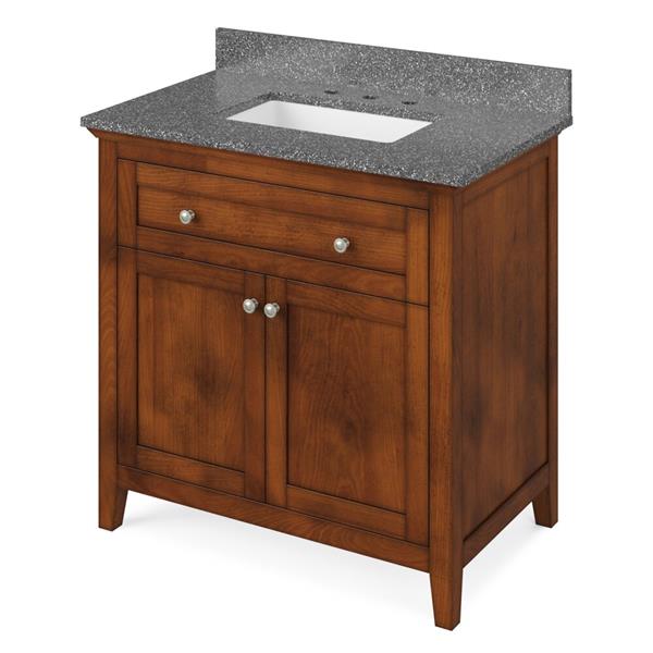 Jeffrey Alexander - 36 Inch Chatham Vanity with Vanity Top and undermount rectangle bowl