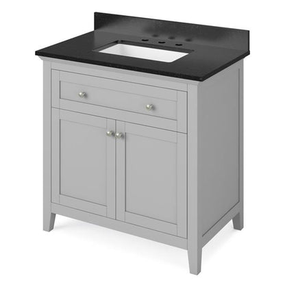 Jeffrey Alexander - 36 Inch Chatham Vanity with Vanity Top and undermount rectangle bowl