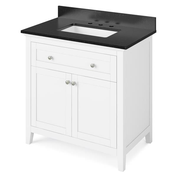 Jeffrey Alexander - 36 Inch Chatham Vanity with Vanity Top and undermount rectangle bowl