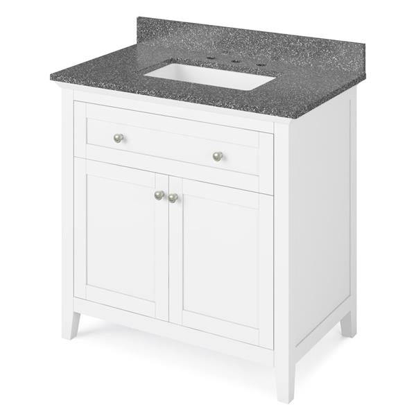 Jeffrey Alexander - 36 Inch Chatham Vanity with Vanity Top and undermount rectangle bowl