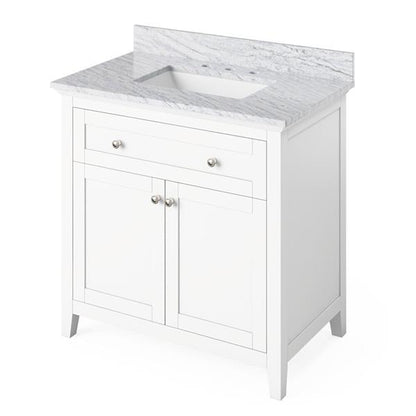 Jeffrey Alexander - 36 Inch Chatham Vanity with Vanity Top and undermount rectangle bowl