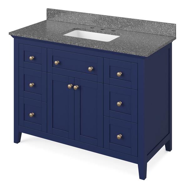 Jeffrey Alexander - 48 Inch Chatham Vanity with Vanity Top and undermount rectangle bowl