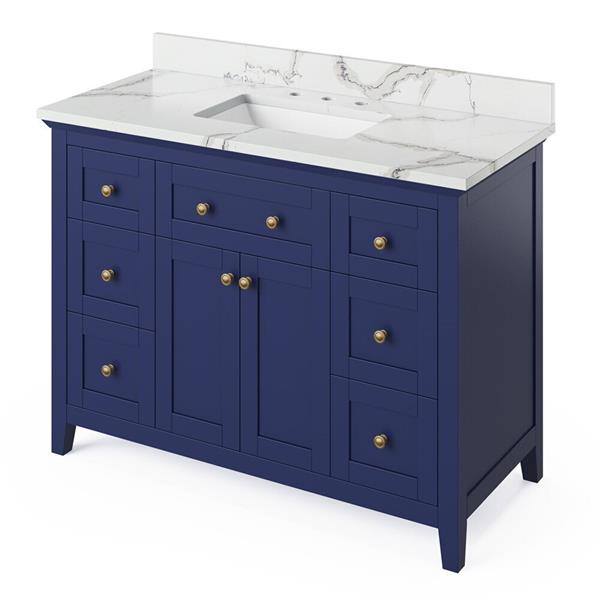 Jeffrey Alexander - 48 Inch Chatham Vanity with Vanity Top and undermount rectangle bowl